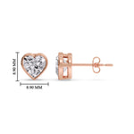Load image into Gallery viewer, Heart Shape Bezel Stud Earring