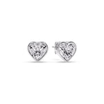 Load image into Gallery viewer, Heart Shape Bezel Stud Earring