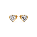 Load image into Gallery viewer, Heart Shape Bezel Stud Earring