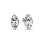 Load image into Gallery viewer, Bezel Stud Earring One Carat Marquise Diamond
