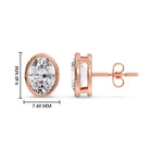 Load image into Gallery viewer, Bezel Stud Earring Oval Diamond