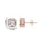 Load image into Gallery viewer, Asscher Diamond Bezel Stud Earring
