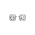 Load image into Gallery viewer, Asscher Diamond Bezel Stud Earring