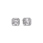 Load image into Gallery viewer, Asscher Diamond Bezel Stud Earring