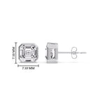 Load image into Gallery viewer, Asscher Diamond Bezel Stud Earring
