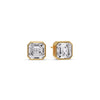 Load image into Gallery viewer, Asscher Diamond Bezel Stud Earring