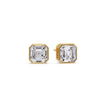 Load image into Gallery viewer, Asscher Diamond Bezel Stud Earring