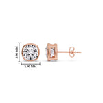 Load image into Gallery viewer, Bezel Set Cushion Diamond Stud Earrings