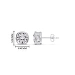 Load image into Gallery viewer, Bezel Set Cushion Diamond Stud Earrings