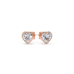 Load image into Gallery viewer, Heart Shape Bezel Stud Earring