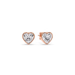 Load image into Gallery viewer, Heart Shape Bezel Stud Earring