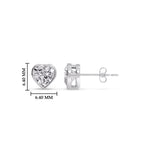 Load image into Gallery viewer, Heart Shape Bezel Stud Earring