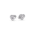 Load image into Gallery viewer, Heart Shape Bezel Stud Earring