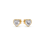 Load image into Gallery viewer, Heart Shape Bezel Stud Earring