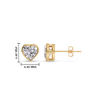 Load image into Gallery viewer, Heart Shape Bezel Stud Earring
