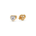 Load image into Gallery viewer, Heart Shape Bezel Stud Earring