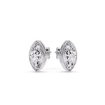 Load image into Gallery viewer, Bezel Stud Earring One Carat Marquise Diamond