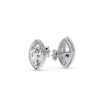 Load image into Gallery viewer, Bezel Stud Earring One Carat Marquise Diamond
