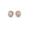 Load image into Gallery viewer, Bezel Stud Earring Oval Diamond