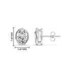 Load image into Gallery viewer, Bezel Stud Earring Oval Diamond