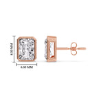 Load image into Gallery viewer, Minimalist Radiant Diamond Bezel Studs