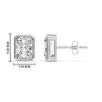 Load image into Gallery viewer, Minimalist Radiant Diamond Bezel Studs