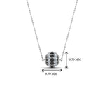 Load image into Gallery viewer, black-diamond-ball-pendant-0.70-ct-in-FDPD8433GBLACK-NL-WG