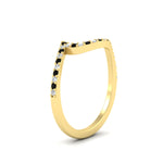 Load image into Gallery viewer, black-diamond-curved-swirl-wedding-band-in-yellow-gold-fdens7806robgblackangle2-nl-yg.jpg?v=1759992439