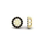 Load image into Gallery viewer, black-diamond-earring-jacket-for-2-carat-round-stud-earrings-in-yellow-gold-fdear11307gblackangle1-0-50ct-nl-yg.jpg