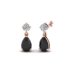 Load image into Gallery viewer, black-diamond-pear-drop-stud-earring-in-rose-gold-FDEAR8386GBLACK-NL-RG-GS