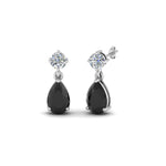Load image into Gallery viewer, black-diamond-pear-drop-stud-earring-in-white-gold-FDEAR8386GBLACK-NL-WG-GS
