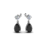 Load image into Gallery viewer, black-diamond-pear-drop-stud-earring-in-white-gold-FDEAR8386GBLACK-NL-WG-GS