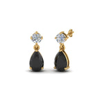 Load image into Gallery viewer, black-diamond-pear-drop-stud-earring-in-yellow-gold-FDEAR8386GBLACK-NL-YG-GS