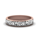 Load image into Gallery viewer, black-enamel-vintage-looking-band-in-rose-gold-FD908WB-NL-RG