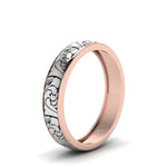 Load image into Gallery viewer, black-enamel-vintage-looking-band-in-rose-gold-FD908WB-NL-RG