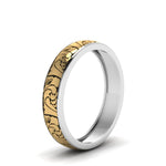 Load image into Gallery viewer, black-enamel-vintage-looking-band-in-white-gold-FD908WB-NL-WG