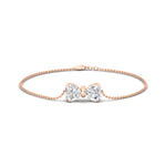 Load image into Gallery viewer, bow-design-diamond-chain-bracelet-in-rose-gold-fdbrc8336angle1-nl-rg