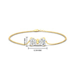 Load image into Gallery viewer, bow-design-diamond-chain-bracelet-in-yellow-gold-fdbrc8336angle1-nl-yg-hw