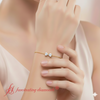 Load image into Gallery viewer, bow-design-diamond-chain-bracelet-yellow-gold-fdbrc8336-model-640_4836ce2a-abc4-4cef-9b03-997912c126e1
