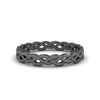 Load image into Gallery viewer, braided-eternity-wedding-bandin-black-gold-FD8681B-NL-BG