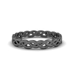 Load image into Gallery viewer, braided-eternity-wedding-bandin-black-gold-FD8681B-NL-BG