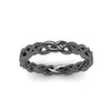 Load image into Gallery viewer, braided-eternity-wedding-bandin-black-gold-FD8681B-NL-BG