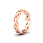 Load image into Gallery viewer, braided-gold-wedding-ring-in-rose-gold-fdm342angle2-nl-rg