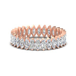 Load image into Gallery viewer, bridal-3-carat-marquise-diamond-eternity-band-in-rose-gold-FDEWB11257MQB-3.00CT-NL-RG