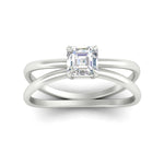 Load image into Gallery viewer, bridal-asscher-cut-split-shank-solitaire-ring-in-white-gold-fdenr1008asrangle5-nl-wg