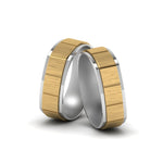 Load image into Gallery viewer, Brush Finish 2 Tone Bands For Gay Wedding
