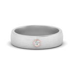 Load image into Gallery viewer, brushed-mens-single-stone-band-in-white-gold-FD10392B-NL-WG