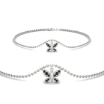 Load image into Gallery viewer, butterfly-cute-chain-black-diamond-bracelet-in-white-gold-fdbrc9755gblacksleep-nl-wg.jpg