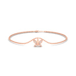 Load image into Gallery viewer, butterfly-cute-chain-diamond-bracelet-in-rose-gold-fdbrc9755angle1-nl-rg.jpg