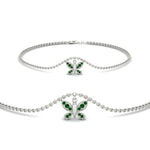 Load image into Gallery viewer, butterfly-cute-chain-emerald-bracelet-in-white-gold-fdbrc9755gemgrsleep-nl-wg.jpg